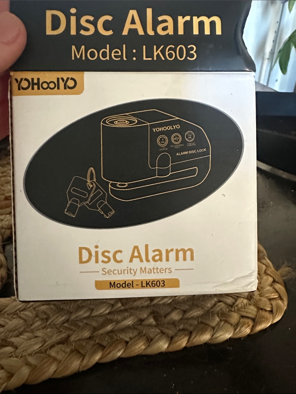 YoHoolYo LK603 Disc Alarm - White/Gold Box